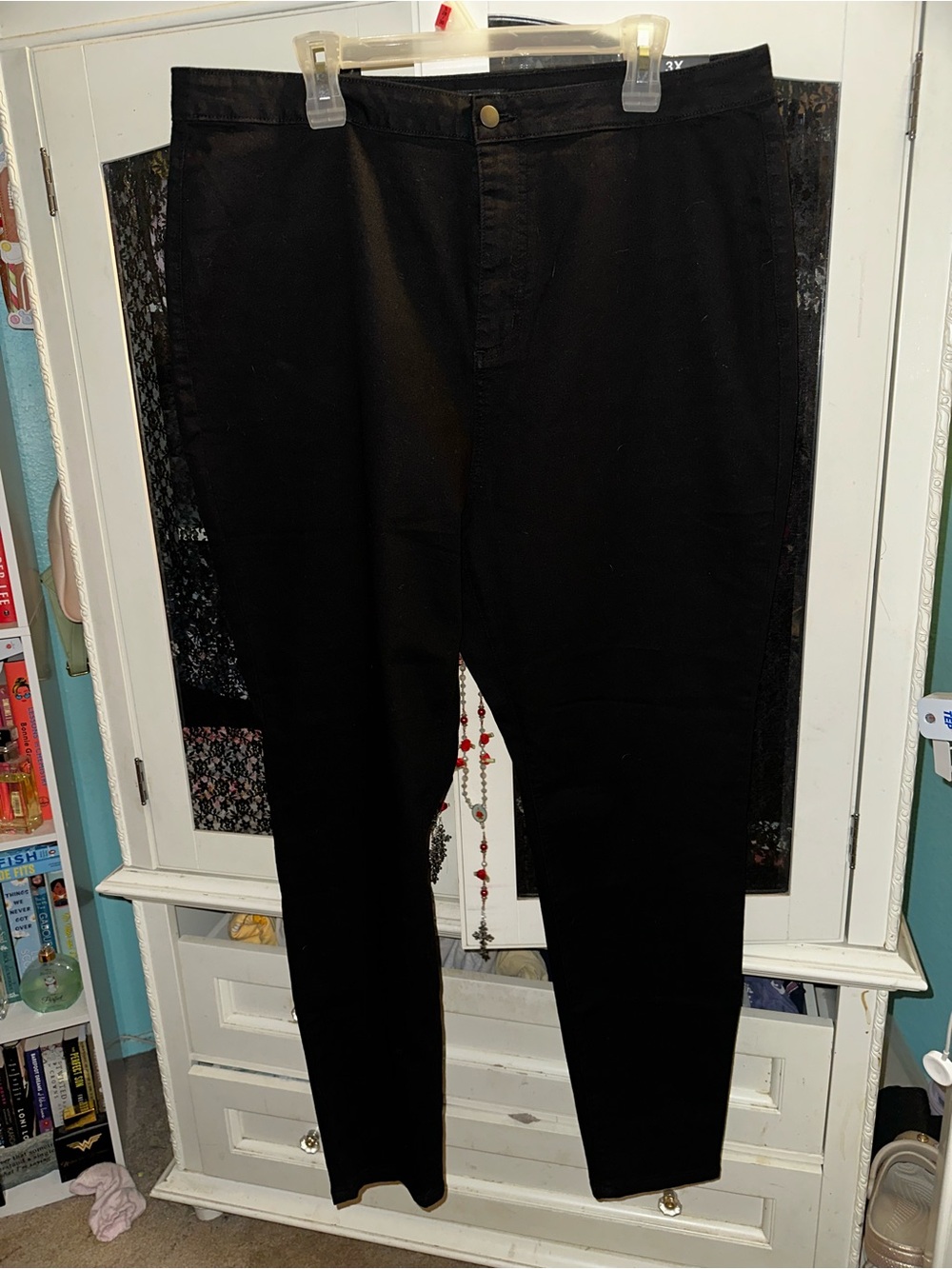 Fashion nova black super high waisted denim skinny jeans size 3X BNWT